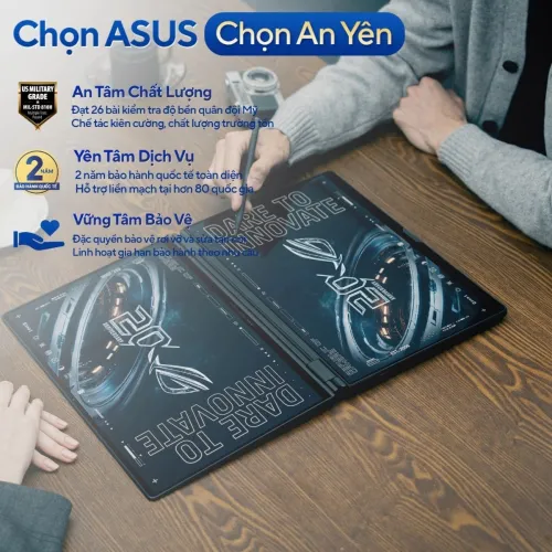 Laptop Asus ROG Zephyrus DUO 16 GX651AX-SR050WS | Core Ultra 9 386H | RTX 5090 | 16-inch 3K cảm ứng | 64GB | 2TB | Windows 11 | Xám
